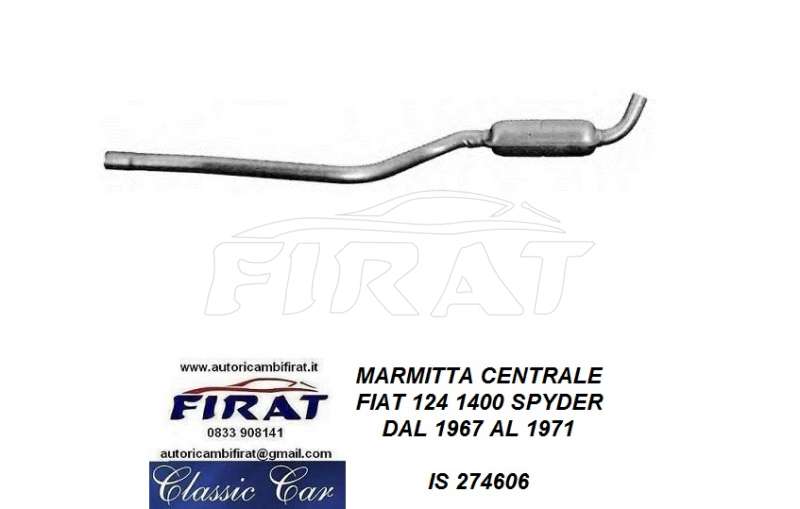 MARMITTA FIAT 124 1400 SPYDER CENTRALE (274606)